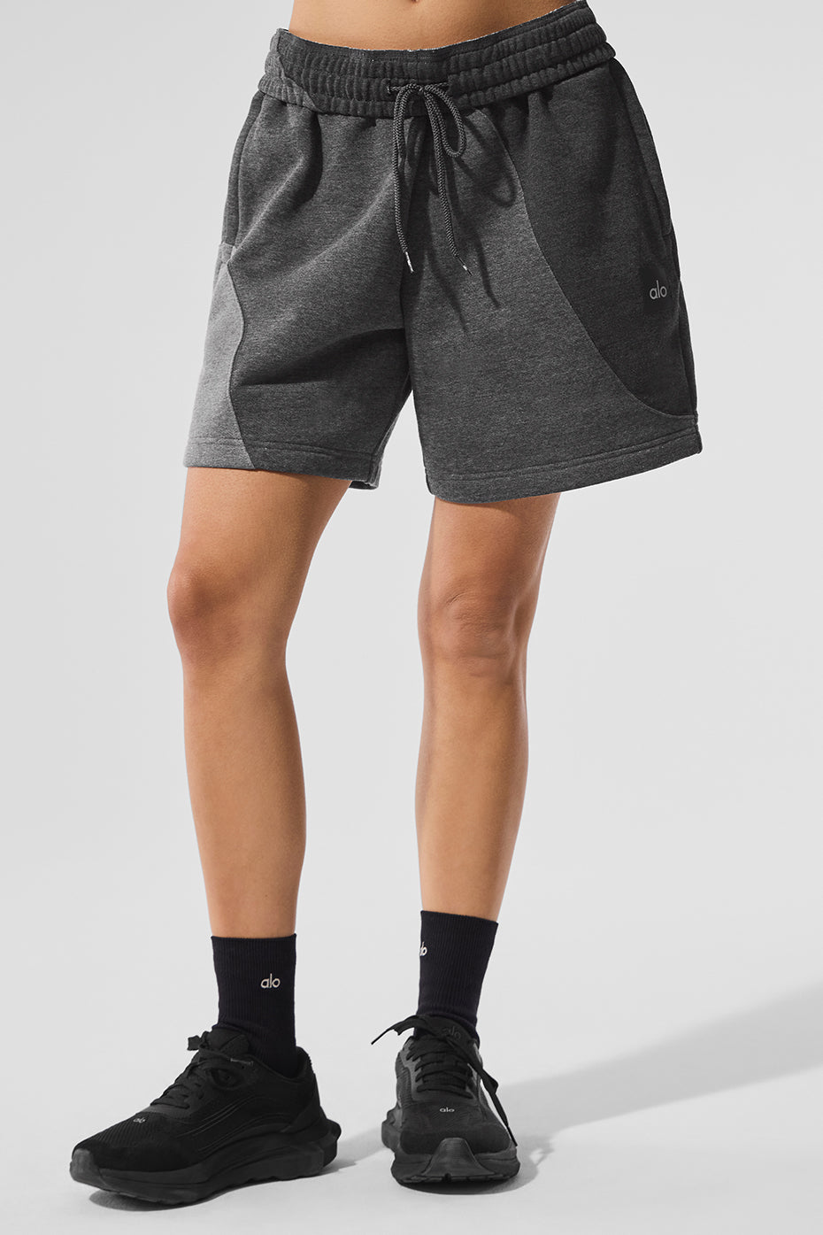 Men's active shorts in dark grey, ideal for workouts.