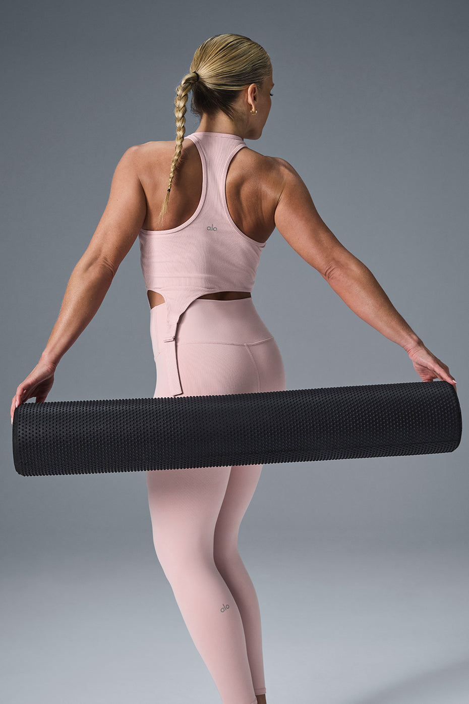 Close-up of the Alosoft Ribbed Revelation Tank highlighting the soft fabric.