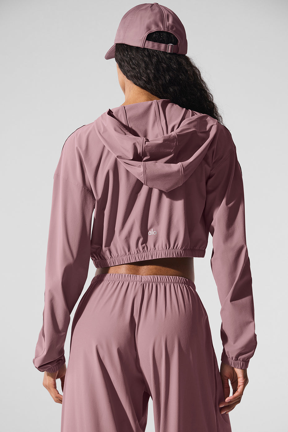Front view of cropped hoodie men wear for travel and morning errands