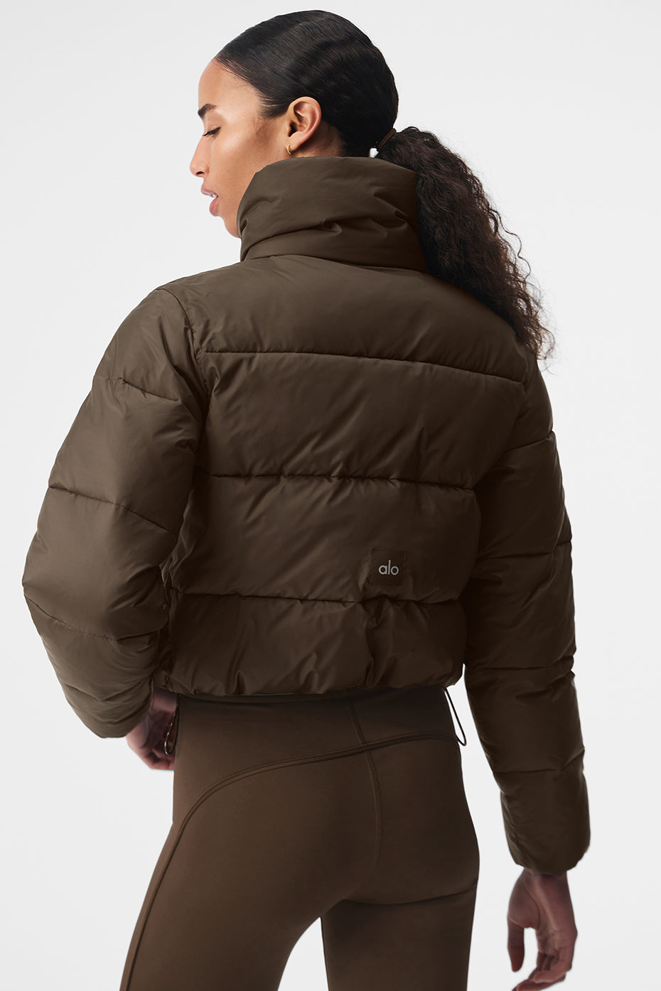 Inside shot of the insulated lining of the Gold Rush Puffer for winter warmth