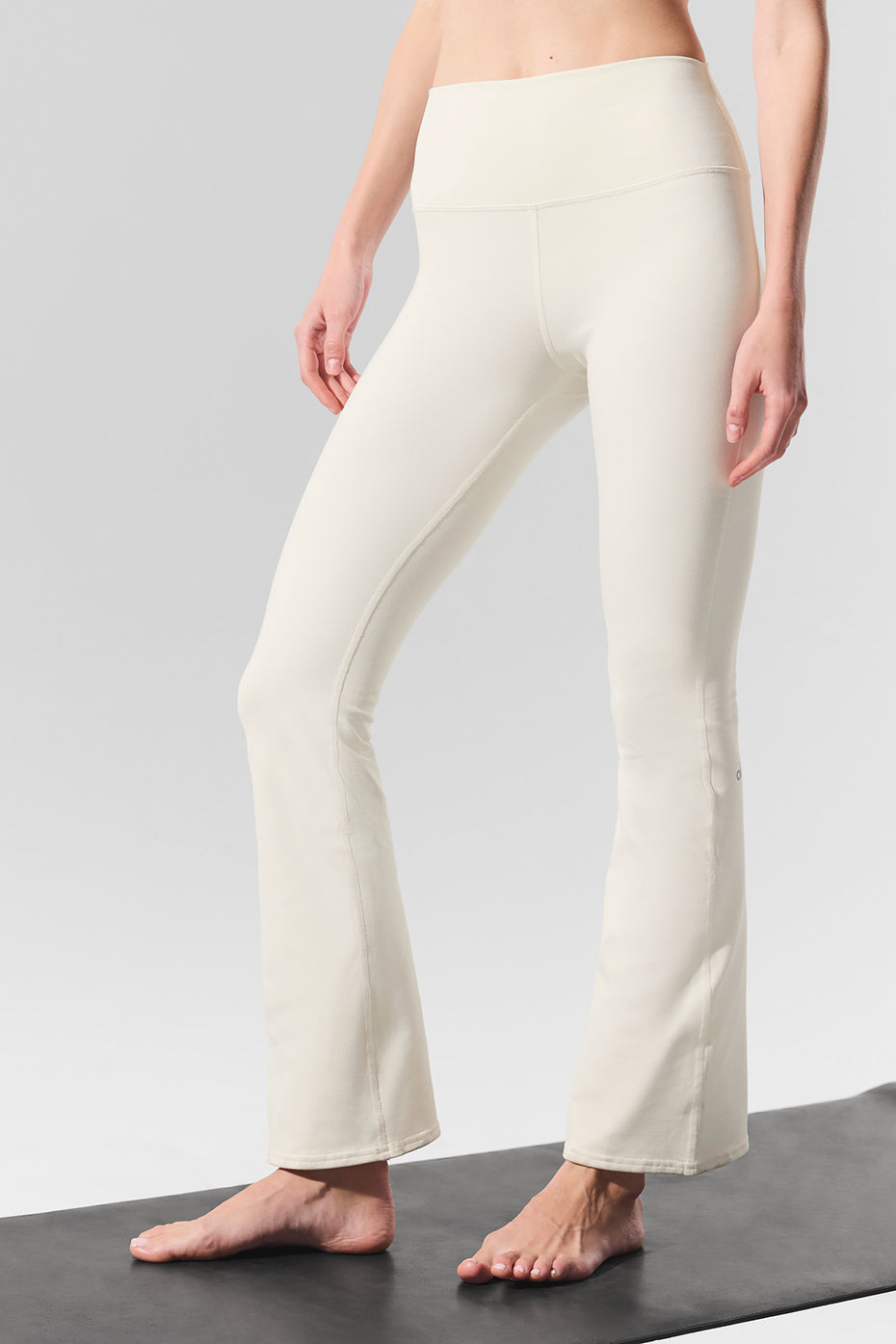 Model wearing Airbrush high waist leggings with a cropped top for casual style