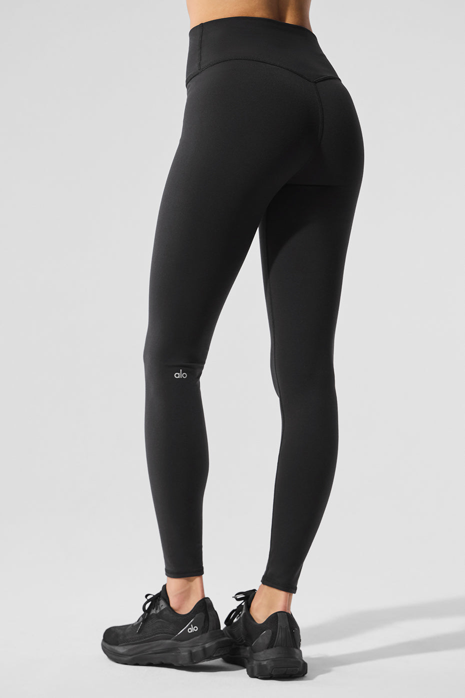 Side view showcasing the sweetheart back design of the leggings.