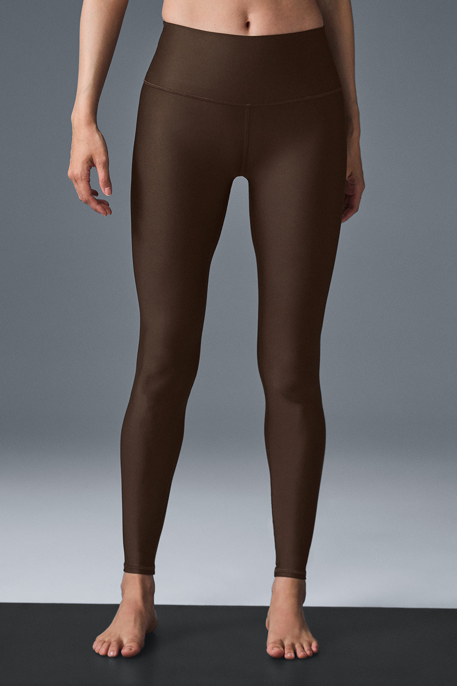 Airlift high-waist compression leggings showing the supportive fabric and sleek fit