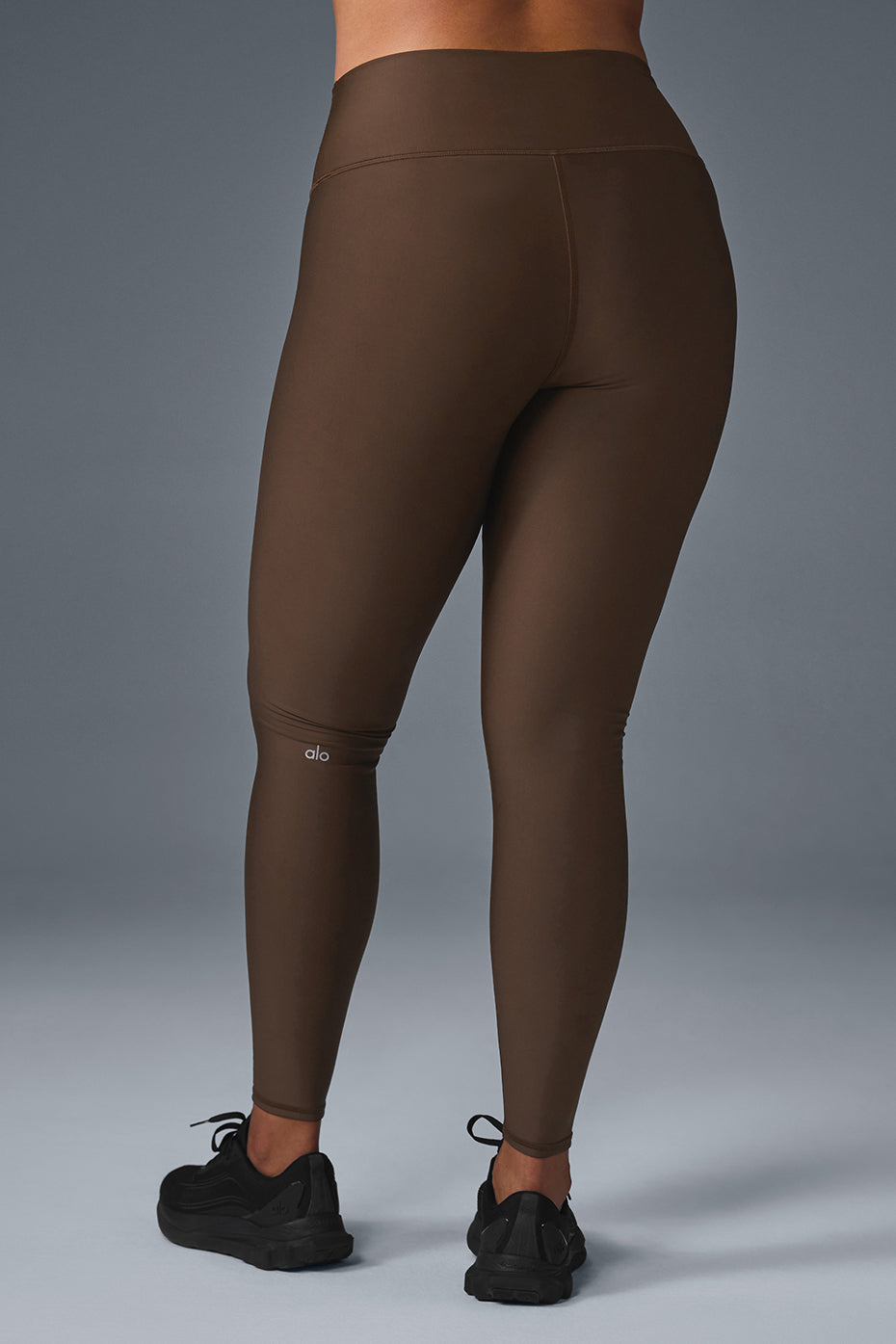 Full view of the Airlift leggings with ankle-length cut and supportive waistband