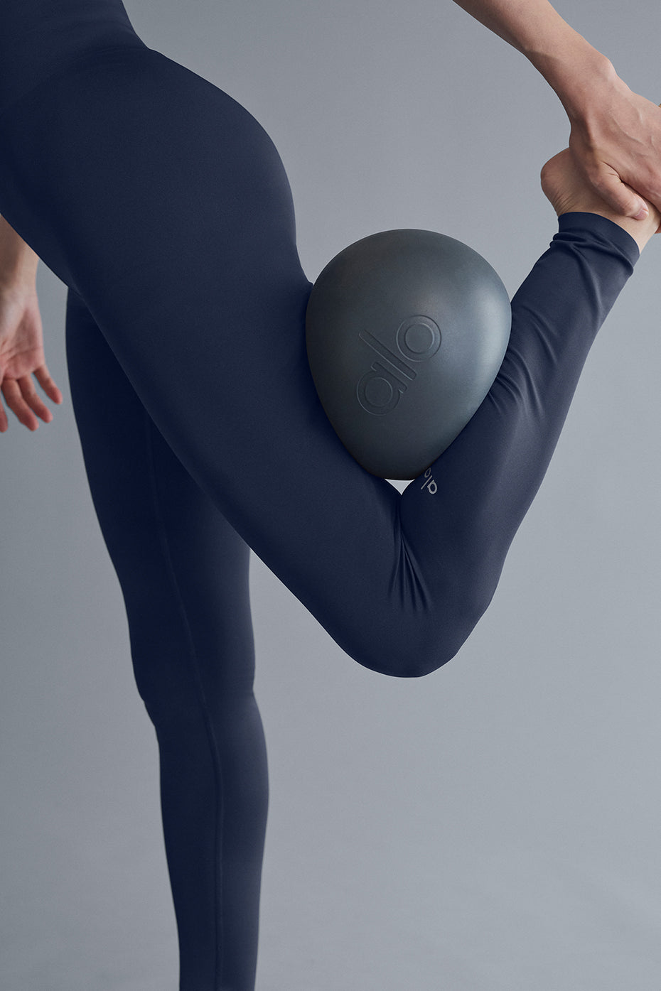 Close-up of Airlift Strength leggings waistband detailing