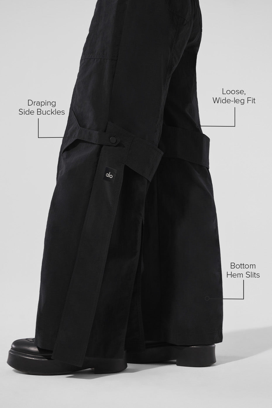 Womens utility pants with a high-waisted design, perfect for casual wear.