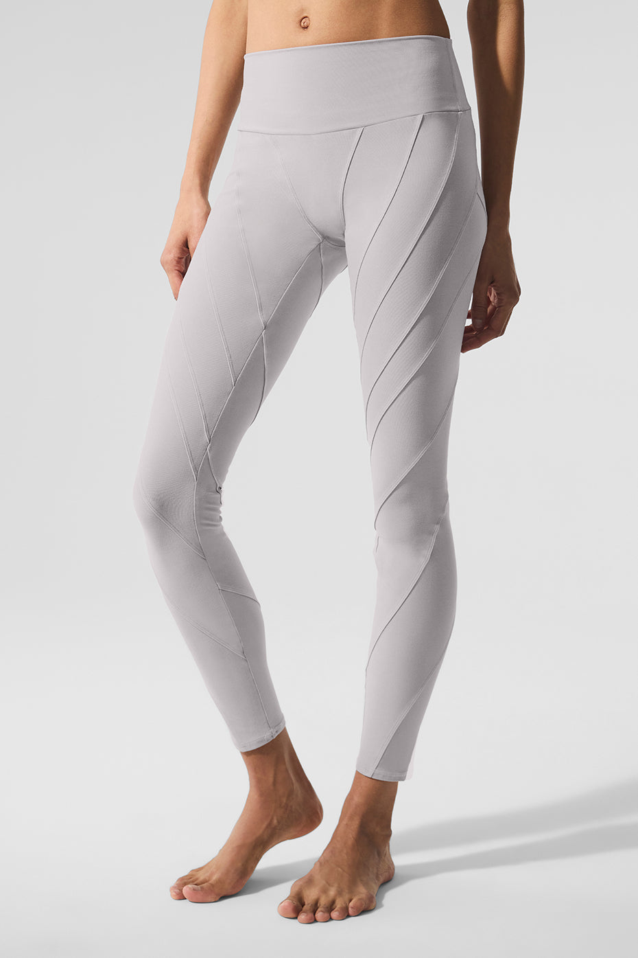 Casual outfit pairing high-waisted leggings with a crop top