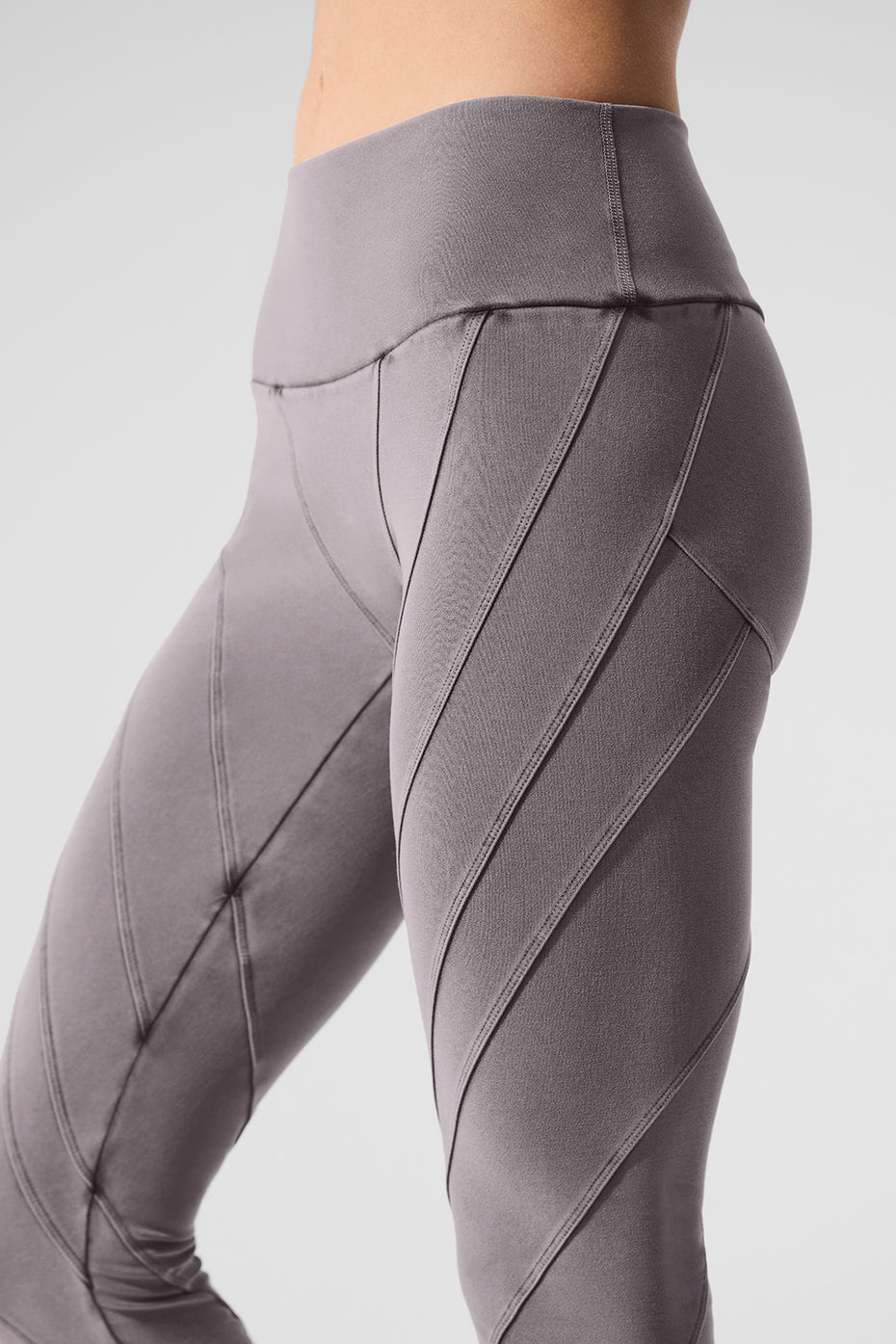 Side view showcasing the sleek design of high-waist leggings.