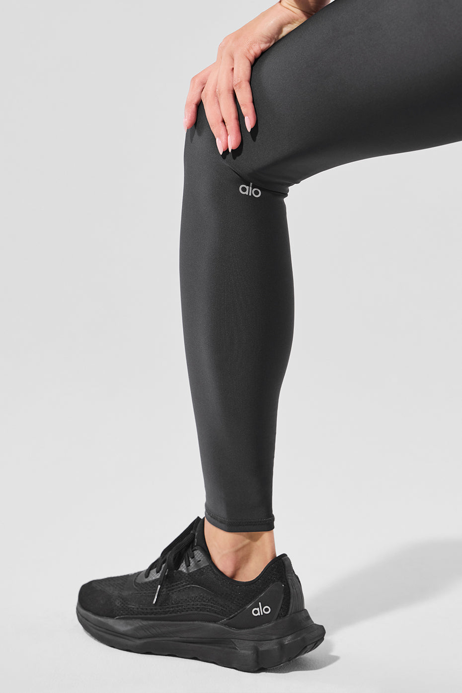 Side view of high waist leggings during workout routine