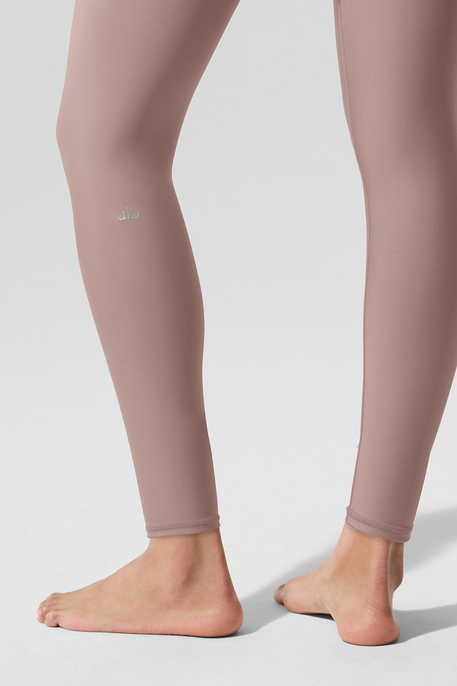 Side angle of 7/8 length leggings showcasing fit and compression