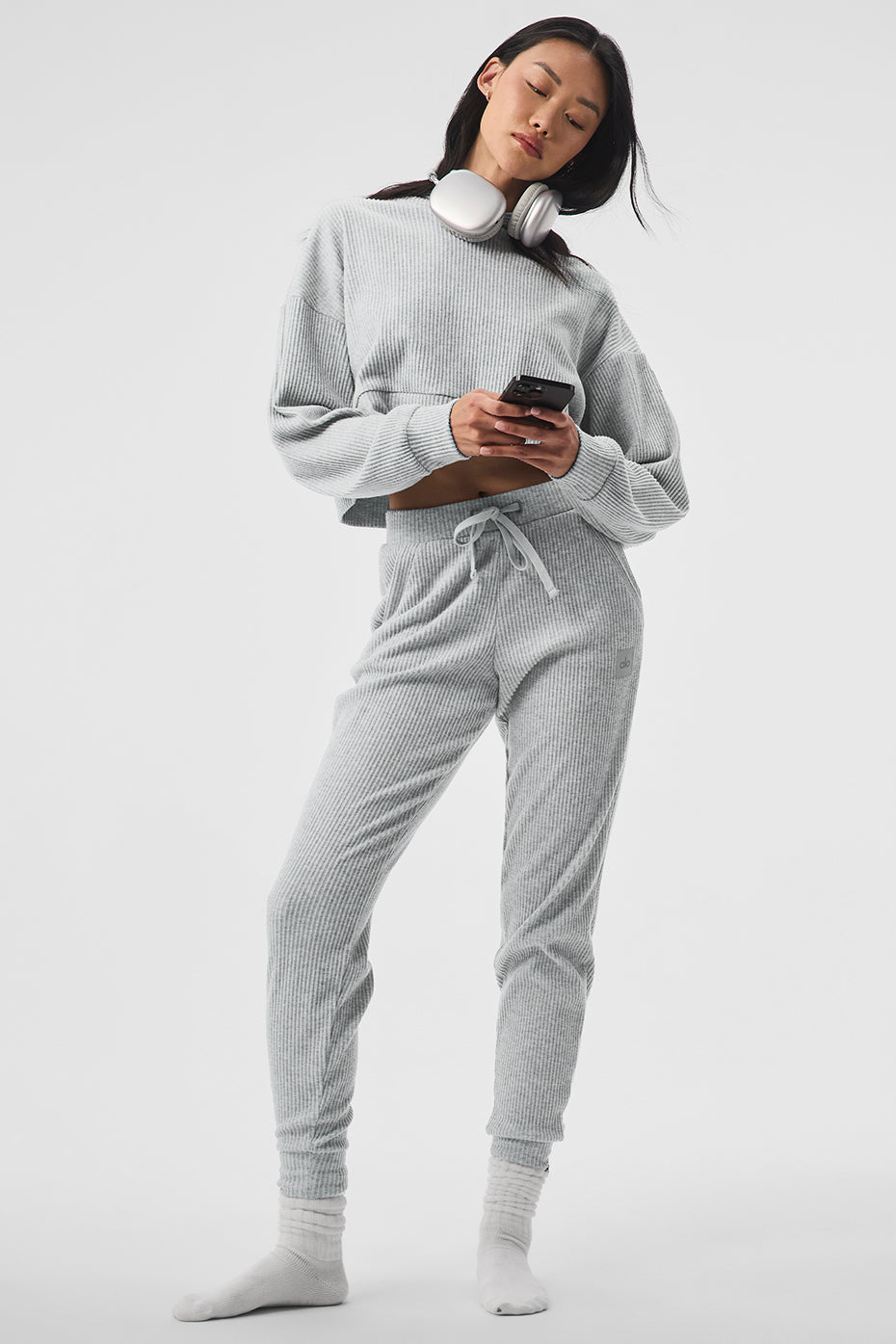 Side view showcasing the jogger-style silhouette of Muse Sweatpants