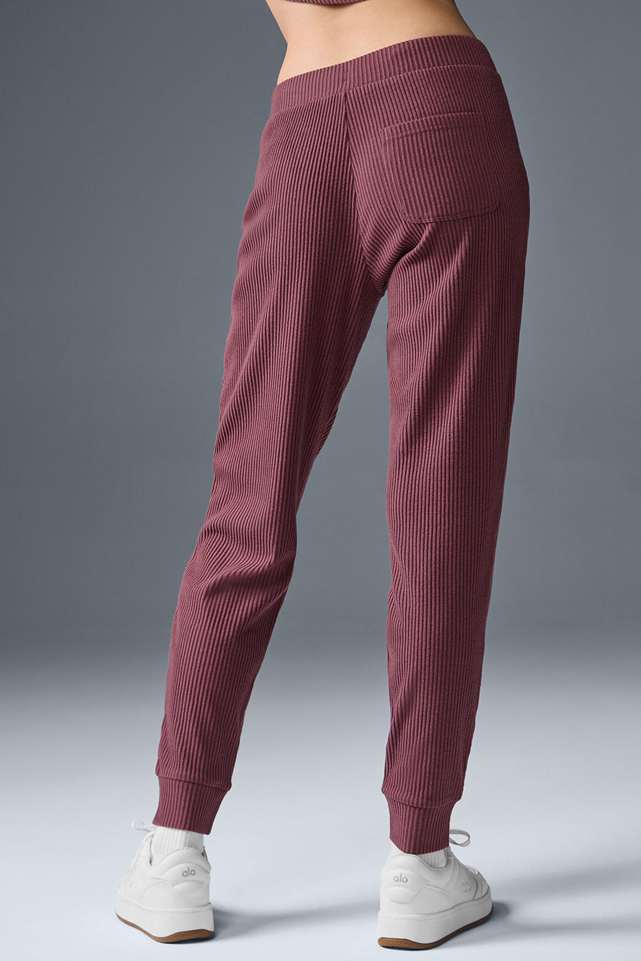 Model wearing Muse Wide Leg Sweatpants with matching hoodie, ideal for casual outings.