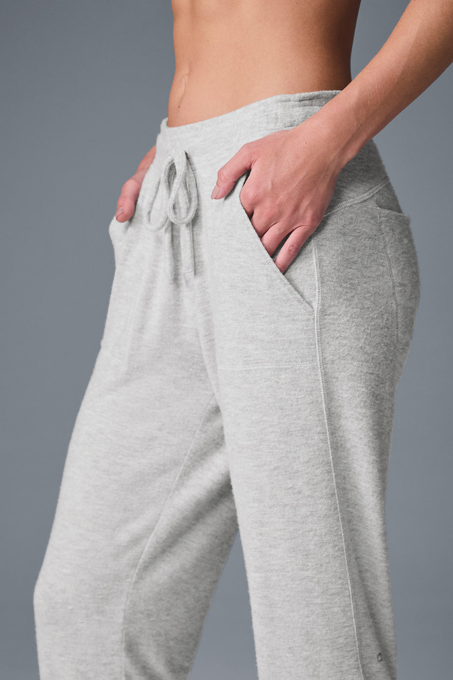 Athleta pants styled with sneakers for athletic look