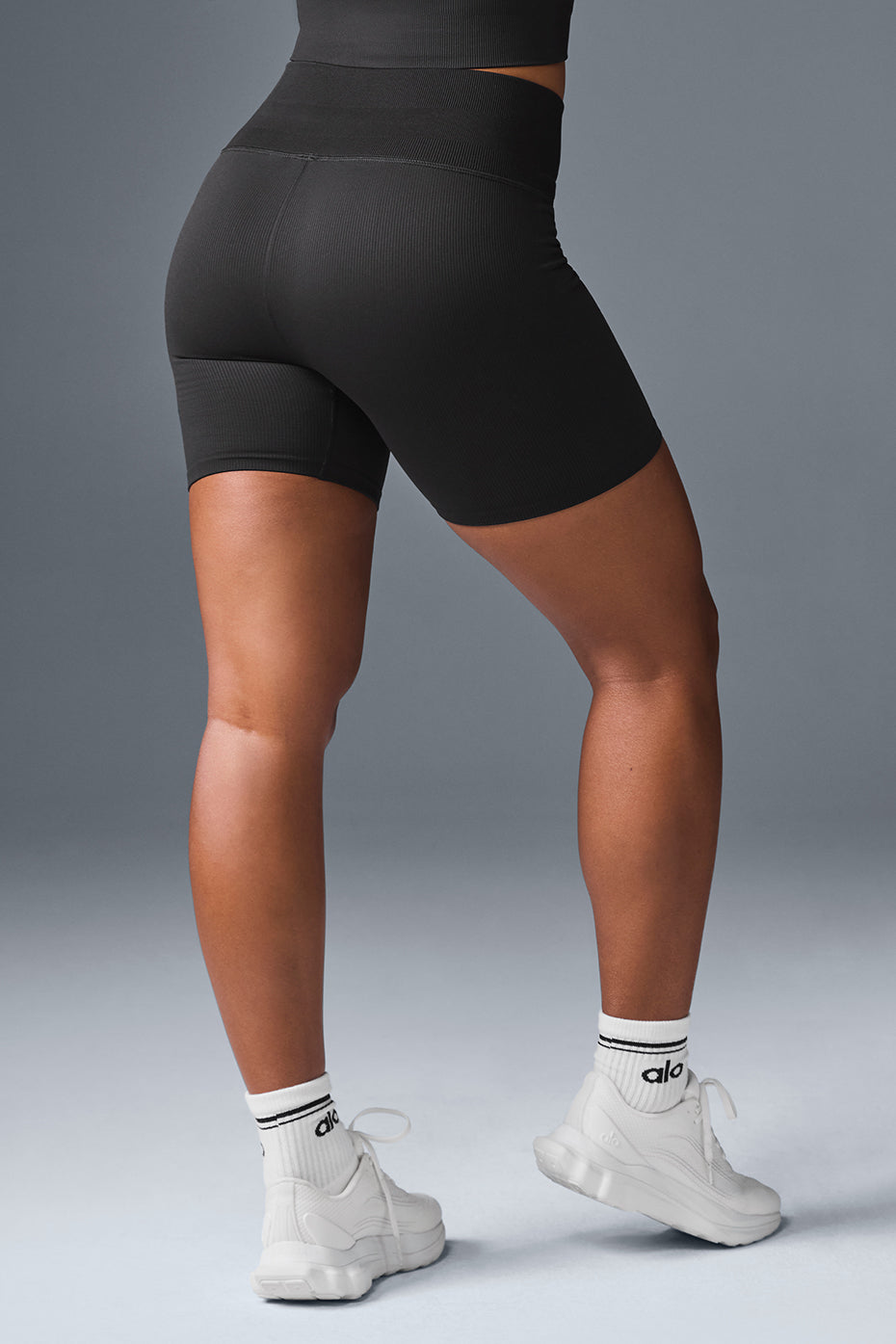Side angle showing the pockets and 5-inch inseam length.