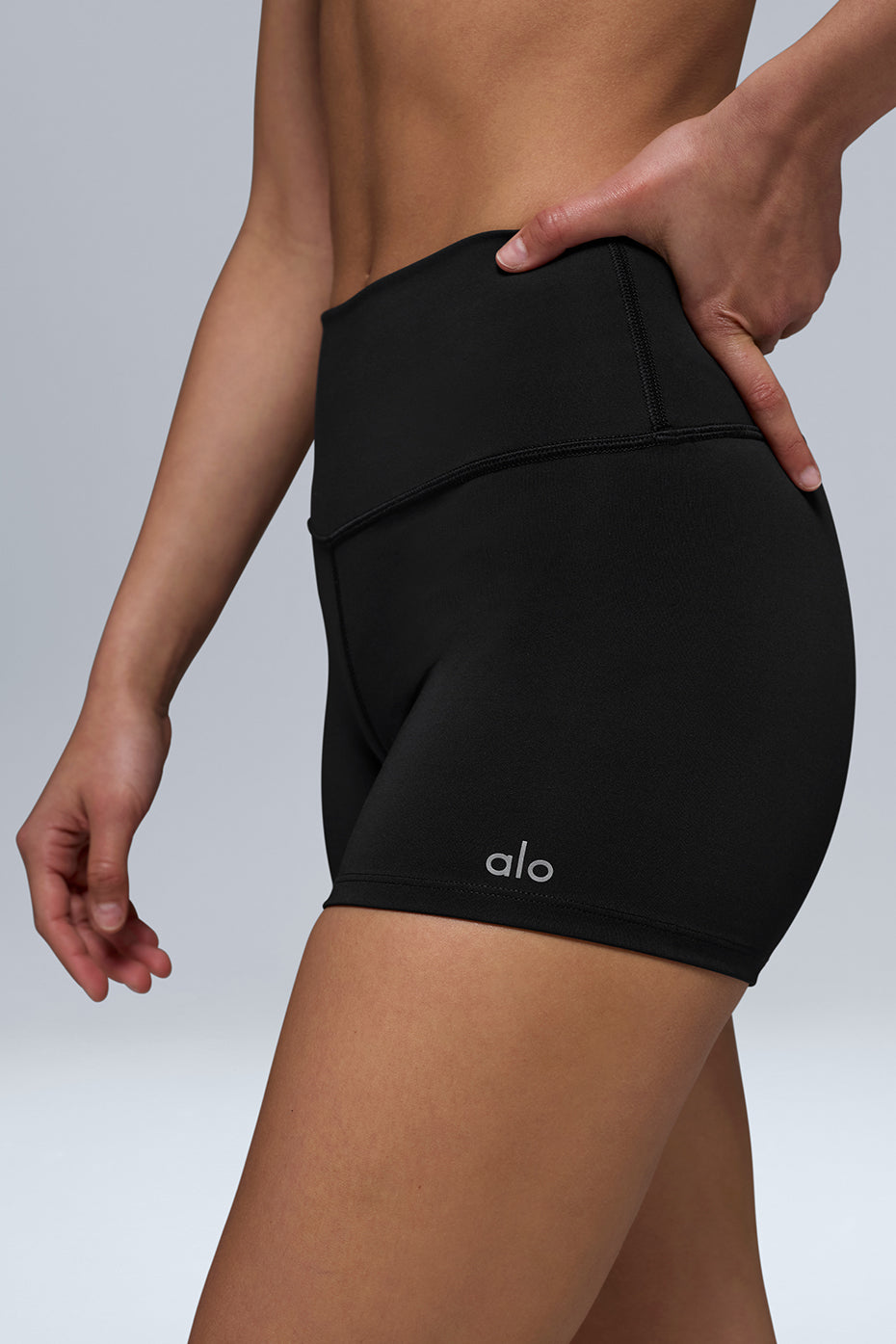 Close-up detail shot of Airlift shorts fabric texture and stitching