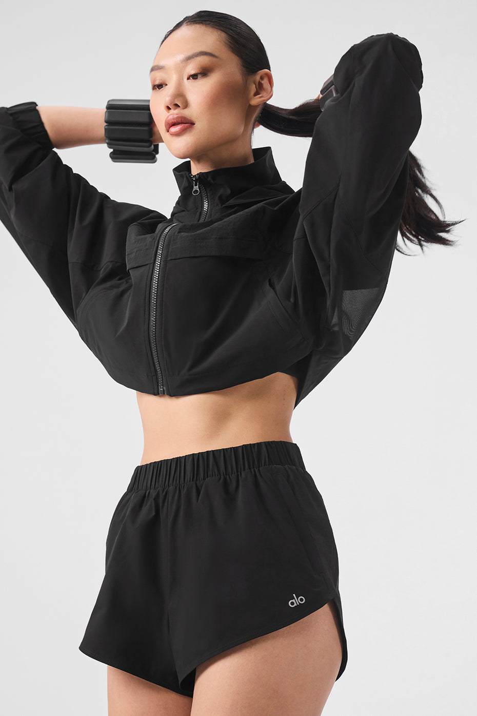 Front view of Dolphin Playmaker Athletic Shorts in black.