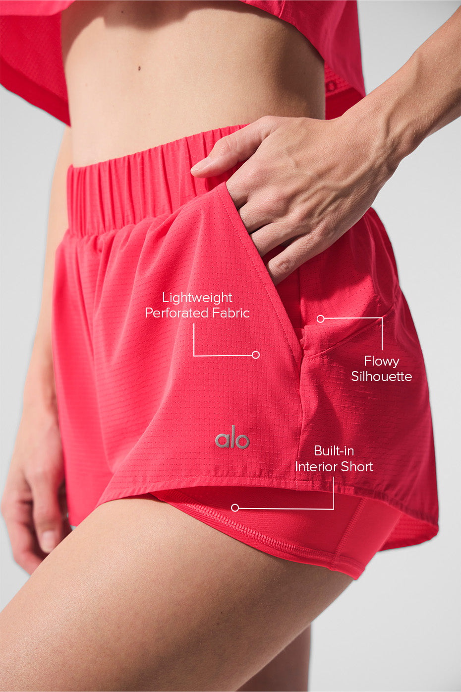 Side view of Sport Star Running Shorts, highlighting the lightweight fabric and built-in shorts.