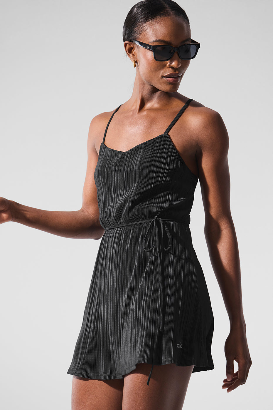 Front view of the Wilson Game On tennis dress showcasing its stylish design.