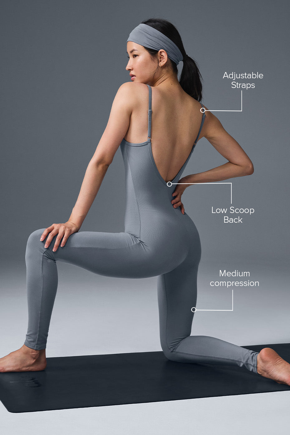 Close-up of the adjustable straps on the Airbrush onesie.