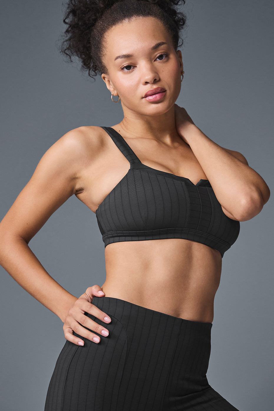 Back view of the Captivate sports bra, illustrating the breathable fabric and support.