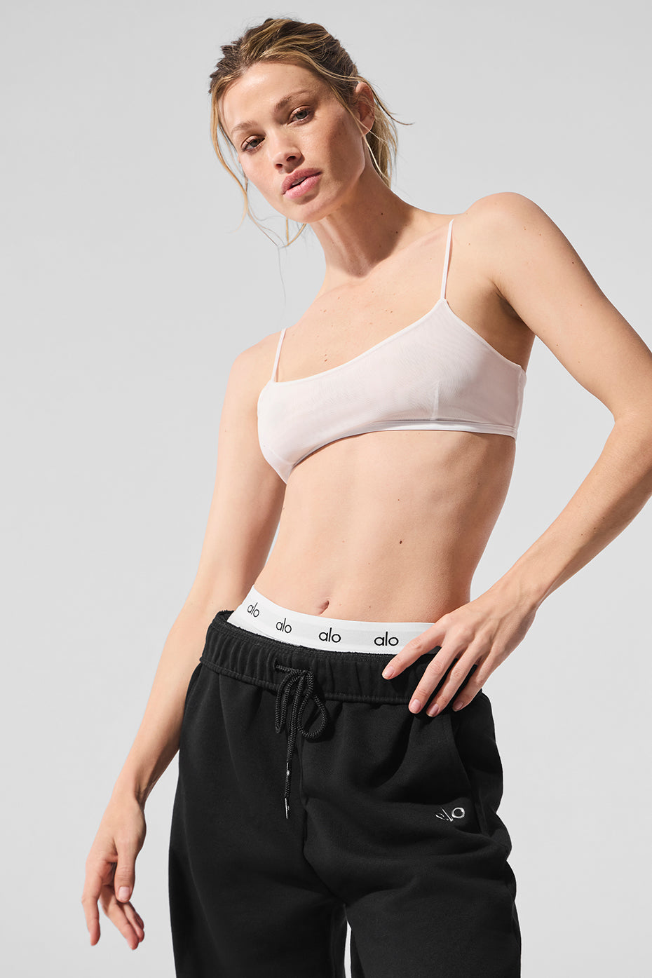 Styled outfit featuring the bralette as part of a casual daytime look