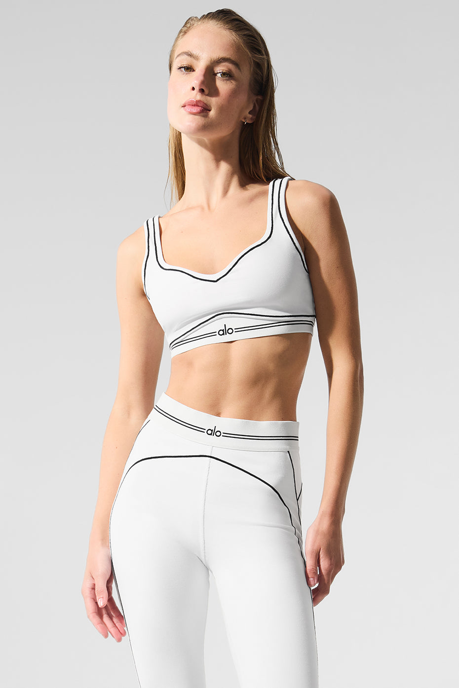 Back view showing bra’s low-cut design for airflow