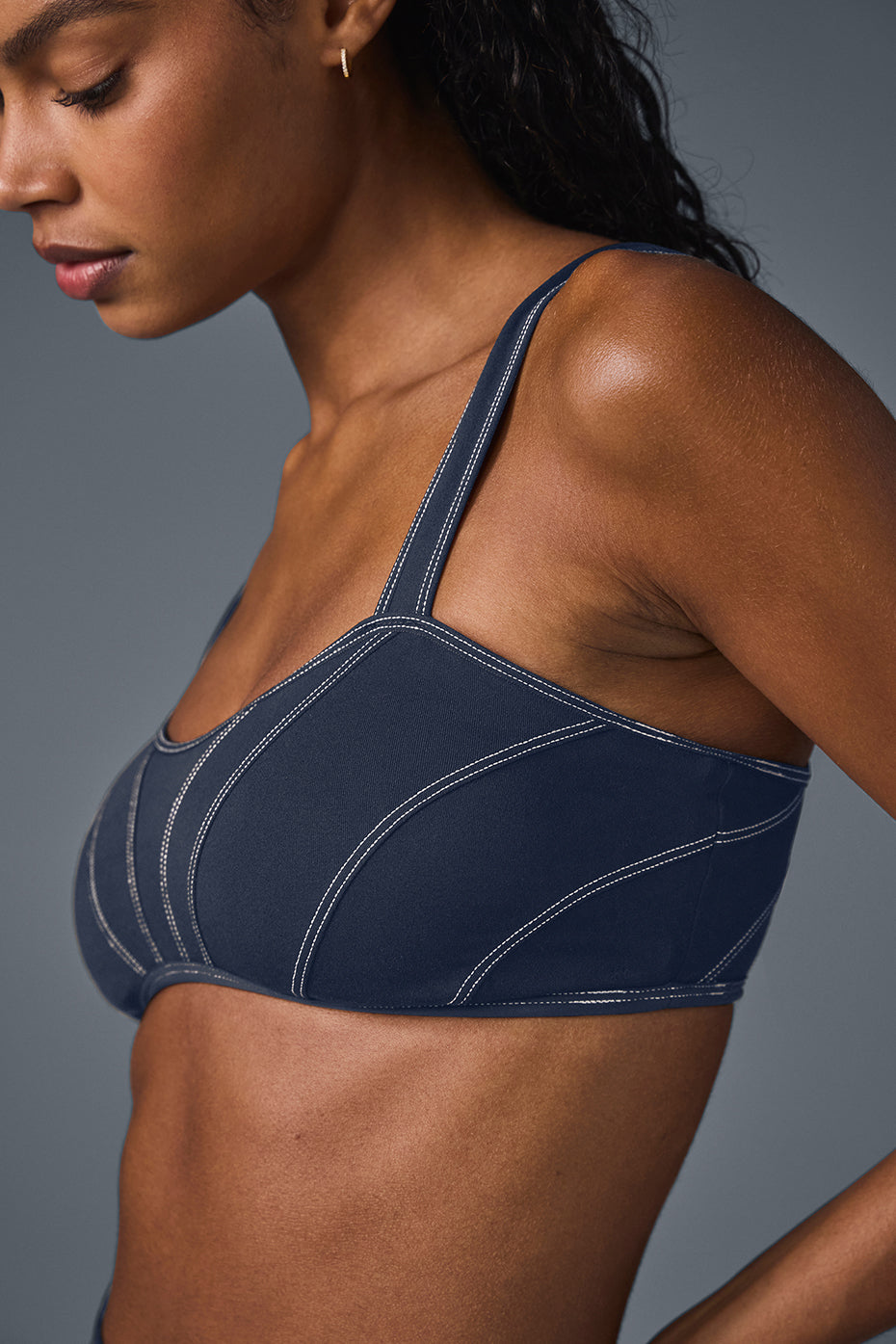 Back view showcasing thick straps of the Alosoft sports bra