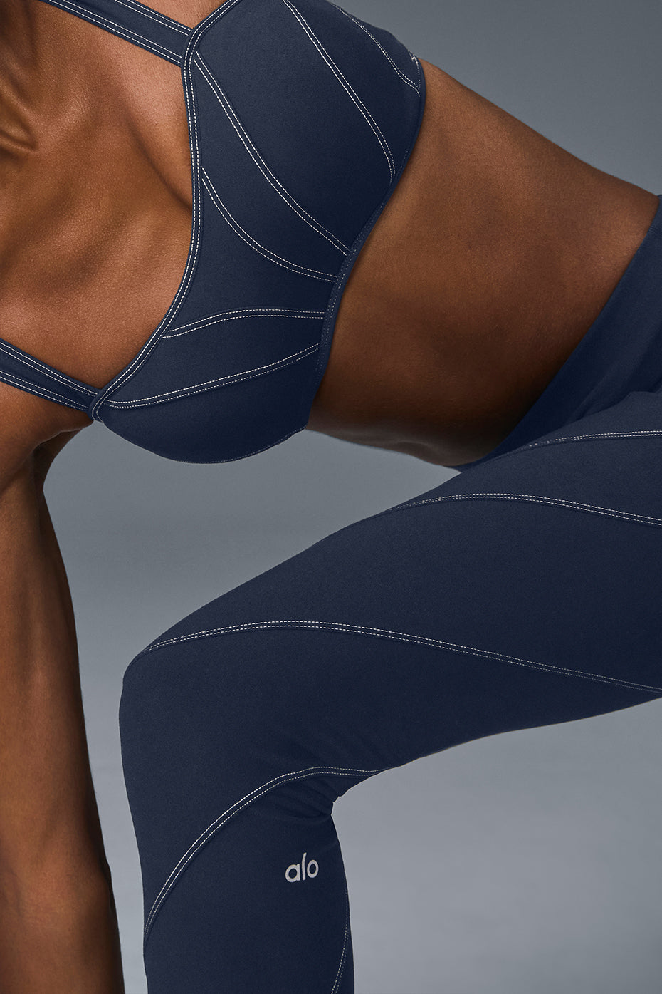 Back view showcasing thick straps of the Alosoft sports bra