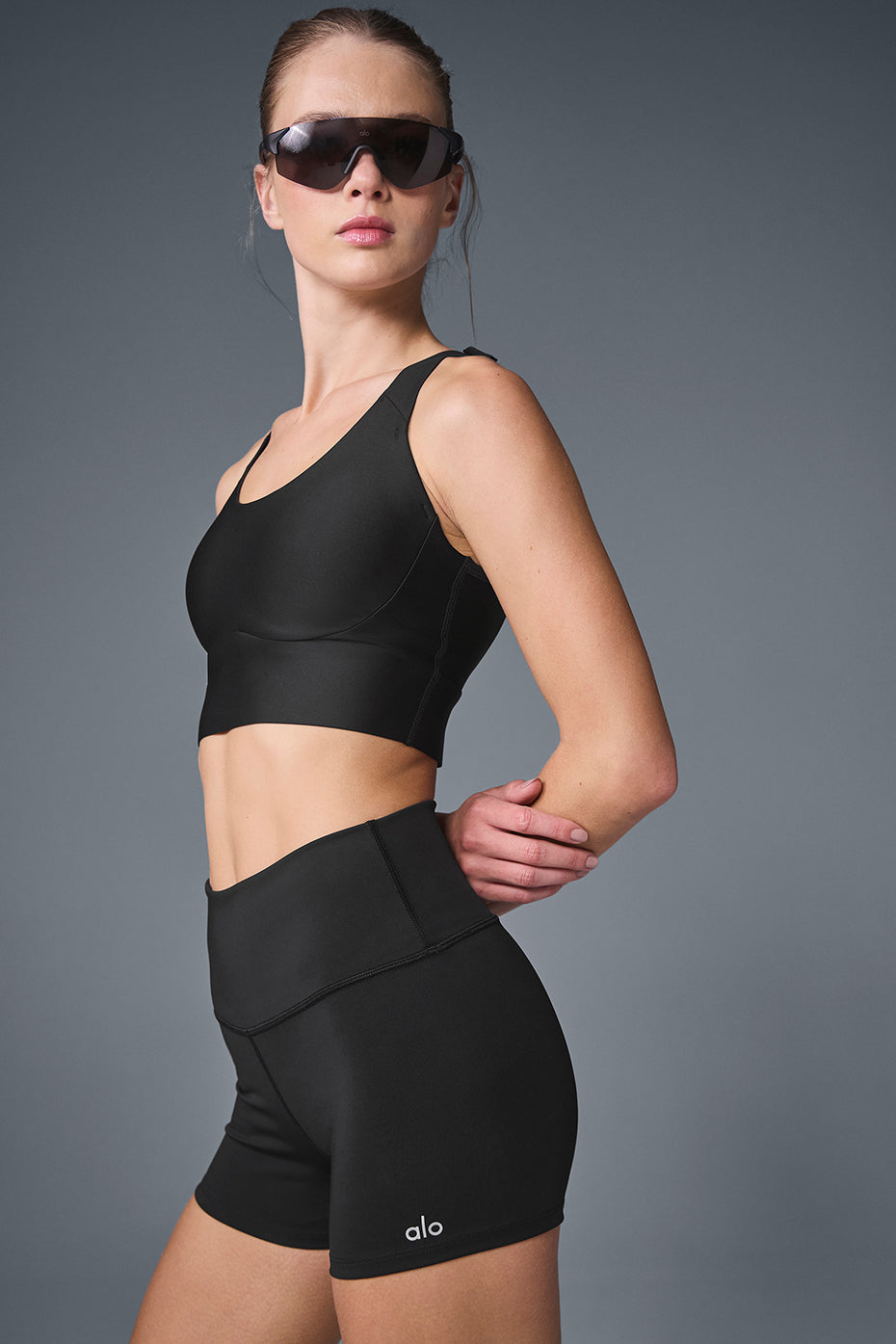 Close-up of the Airlift Empower Bra with adjustable straps for high-impact sports