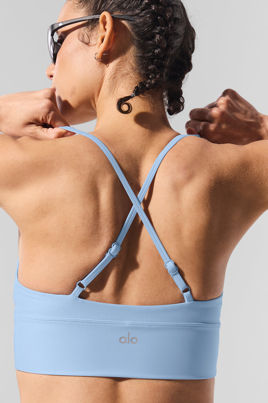 Back view of the Airlift Divine Sports Bra, featuring crisscross straps.