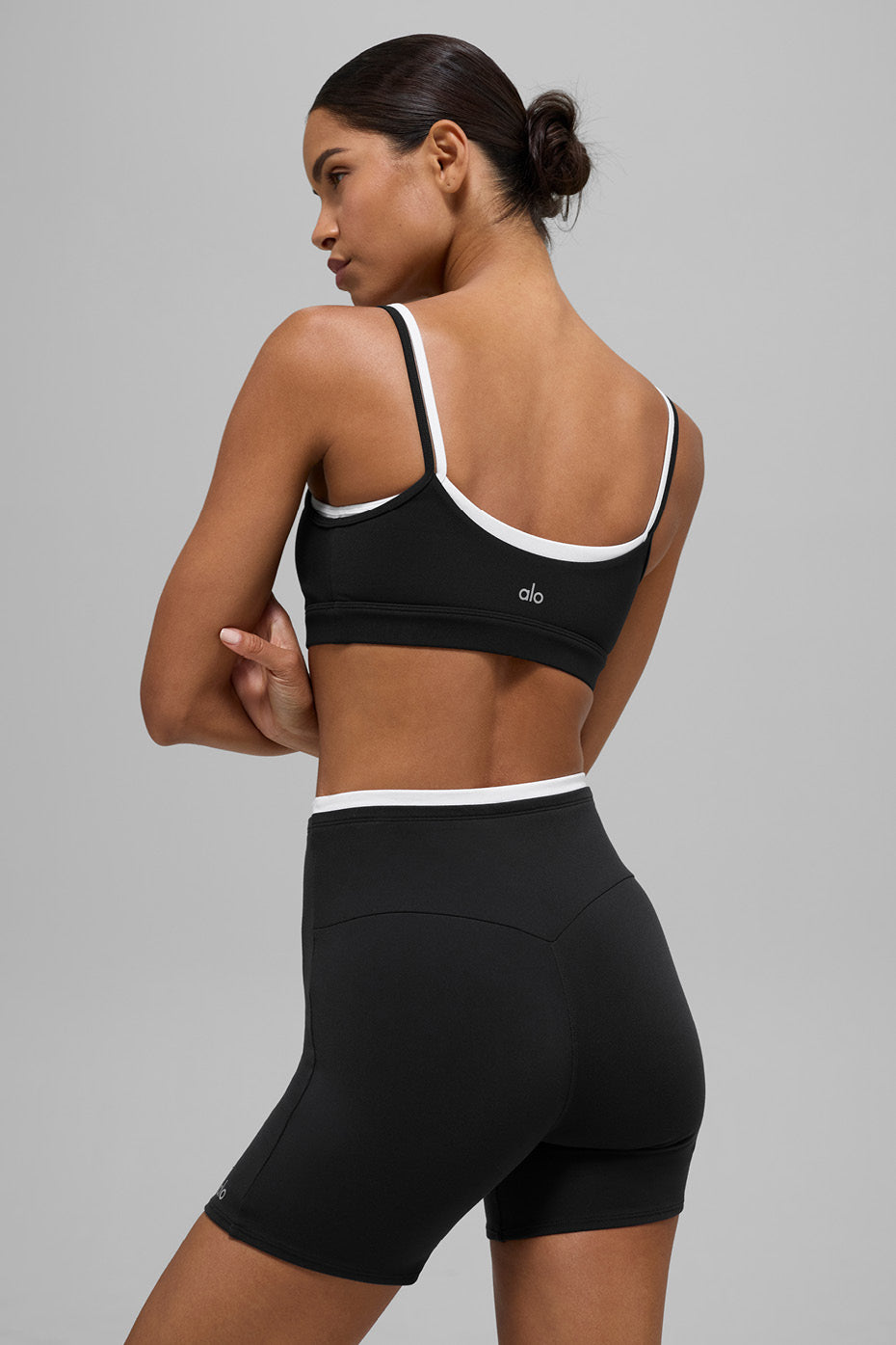 Back view of the Airbrush Supportive Wireless Bra demonstrating its comfortable fit.