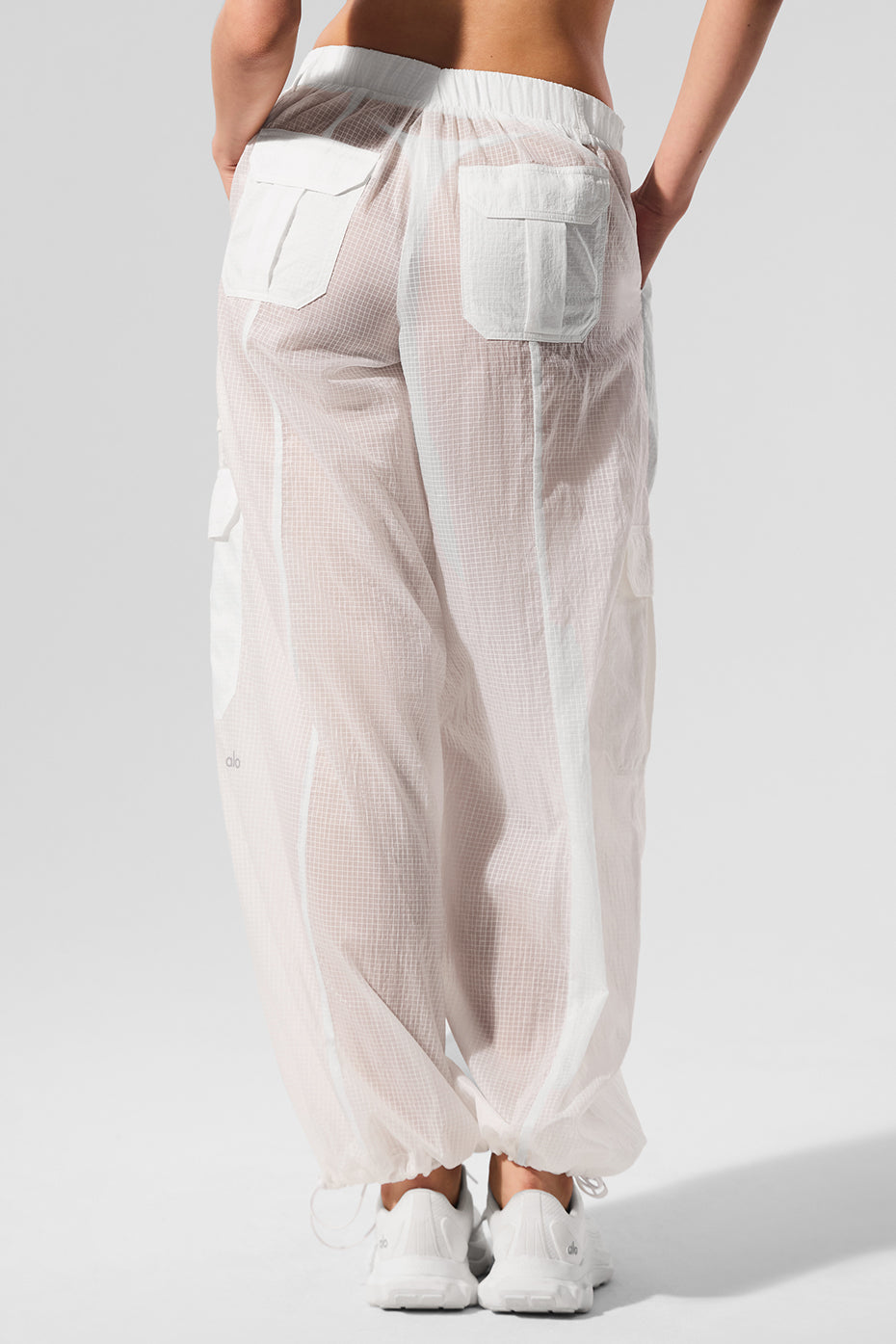 Full view of the Sheer Game Time Joggers highlighting relaxed fit and utility pockets