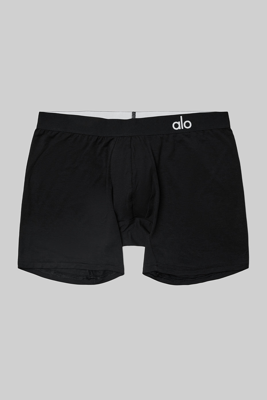 Front view of breathable men's underwear in black made from modal fabric