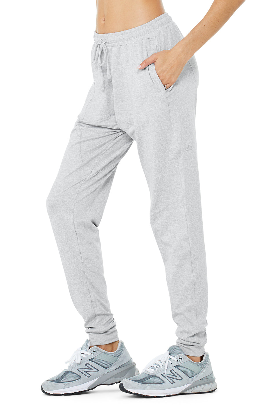 Revitalize Wide Leg Yoga Pants - Athletic Heather Grey - Image 3